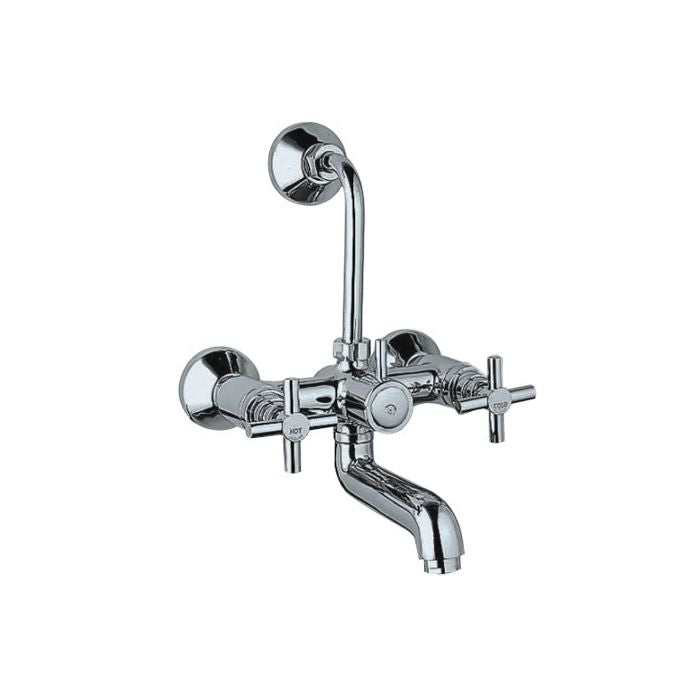Jaquar Mixer and Diverter Solo SOL 6273UPR Wall Mixer with provision for Overhead Shower with 115mm Long Bend Pipe on Upper Side, Connecting Legs & Wall Flanges-Mixer and Diverter-dealsplant
