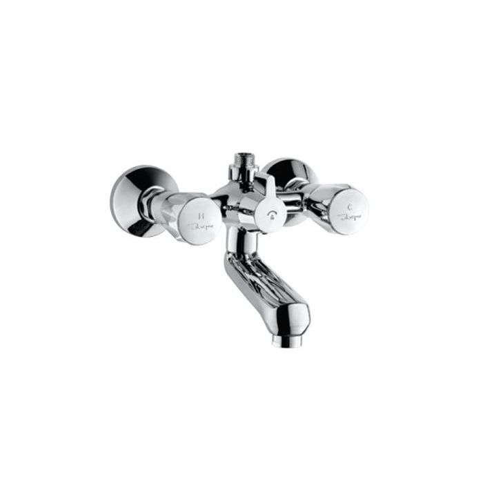 Jaquar Mixer and Diverter Continental Chrome CON 267KN Wall Mixer with Hand Shower Arrangement with Connecting Legs, Wall Flanges & Wall Bracket for Hand Shower-Mixer and Diverter-dealsplant