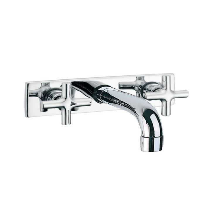 Jaquar Solo Built In Two In Wall Stop Valves Chrome SOL-6435 with Bath Spout-Wall Stop Valves-dealsplant