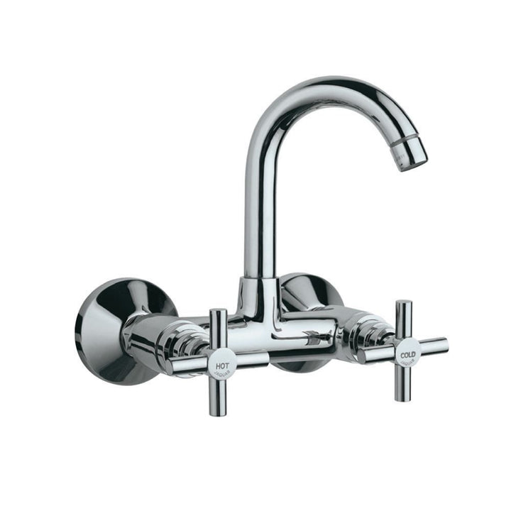 Jaquar Solo Sink Mixer Chrome SOL-6309 with Swivel Spout, Wall Mounted-sink mixer-dealsplant
