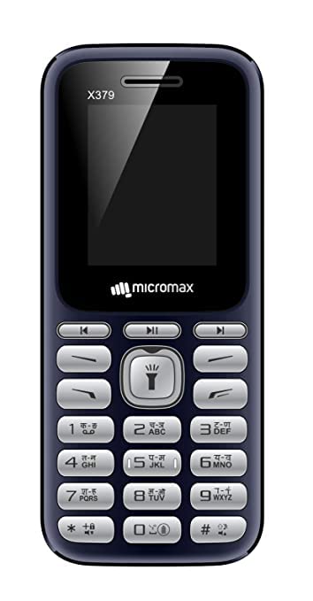 Micromax X379 (Blue) 1000mAh Battery 21 Regional Languages Read & Write-Mobile Phones-dealsplant