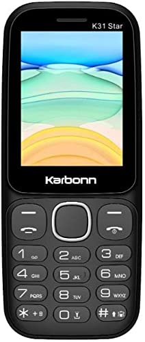 Karbonn K31 Star (Black) 1800mAH Big Battery, Dual Sim, 2.4 Inch, Wireless FM with Recording, Camera, Basic Phone, Big Display, 108 Days Replacement Warranty KEYPAD Phone-Mobile Phones-dealsplant
