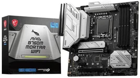 MSI MAG B760M Mortar WIFI Motherboard Supports 12th/13th Gen Intel Core, Pentium Gold and Celeron processors-Motherboard-dealsplant