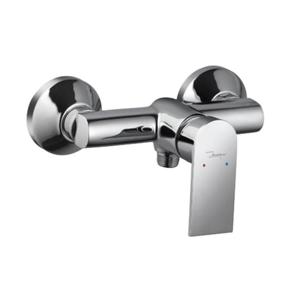 Jaquar Lyric Single Lever Exposed Shower Mixer Chrome LYR-38149 connection to Hand Shower with Connecting Legs & Wall Flanges-Single Lever Shower Mixer-dealsplant