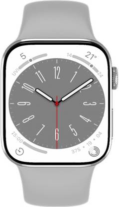 WEARFIT HW8 Max Original Stainless Silver Body with Bezel Less Display (Cloud Silver) Smartwatch (Cloud Silver Strap, 1.99)-watches-dealsplant