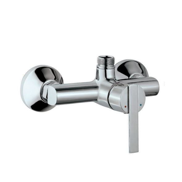 Jaquar Fonte Single Lever Shower Mixer Chrome FON-40147 with Provision For Connection to Exposed Shower Pipe (SHA-1211N), Wall Mounted-Shower Mixer-dealsplant