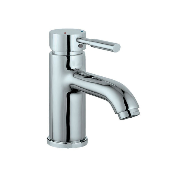 Jaquar Fusion Single Lever Basin Mixer Chrome SOL-6001B without Pop-up Waste, 375mm Long Braided Hoses-Single Lever Basin Mixer-dealsplant