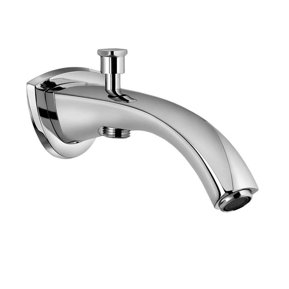 Jaquar Arc Bath Tub Spout Chrome SPJ-87463 with Button attachment for Hand Shower with Wall Flange-Bathtub Spout-dealsplant