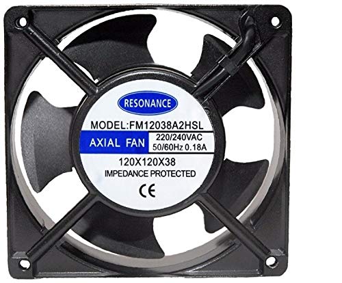 220V AC Power Cooling Fan Axial Metal Black Fan-Fans-dealsplant