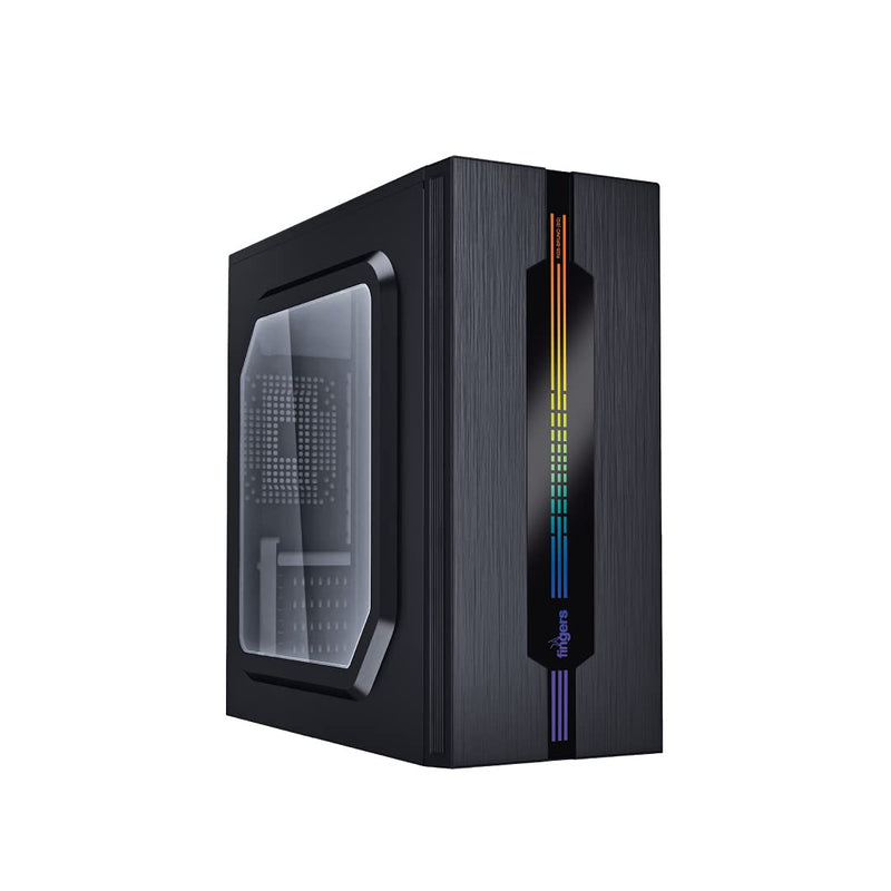 Fingers RGB-Bruno (SG) Computer Case (with Side Transparent Glass Full ATX PC Cabinet with ARGB LEDs)-Computer PC Case-dealsplant