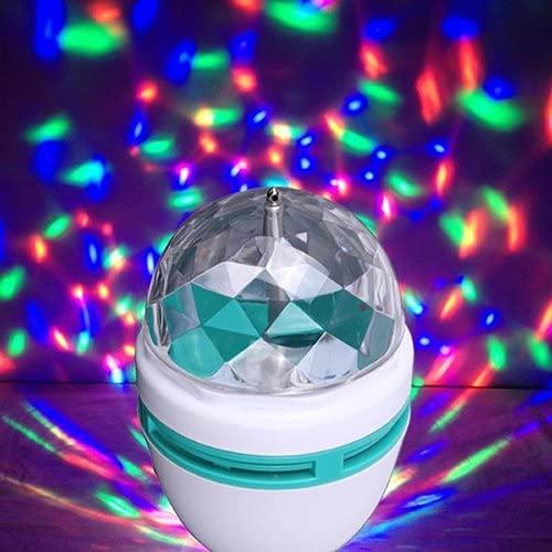 Dealsplant 360 Degree LED Crystal Rotating Bulb Magic Disco LED Rotating Bulb Light Lamp for Party/Home/Diwali Decoration Multicolor-LED Lights,-dealsplant