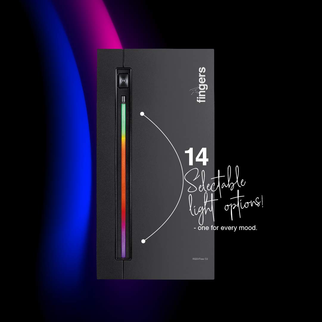 Finger's RGB-Flow India's First Micro ATX PC C2 Fashion Computer Case Cabinet with ARGB LEDs-Computer PC Case-dealsplant