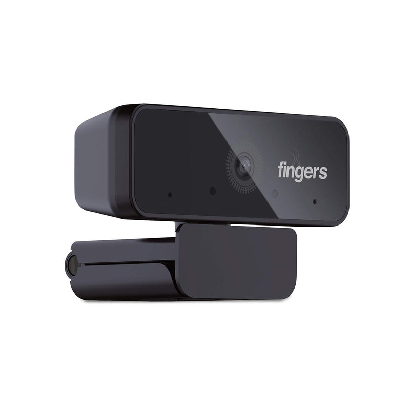 FINGERS 1080 Hi-Res Webcam with 1080p Wide Angle Lens and Built-in Mic for PC Desktops and Laptops - HD Video Calling & Recording with up to 1920 x 1080 Pixels-Webcams-dealsplant