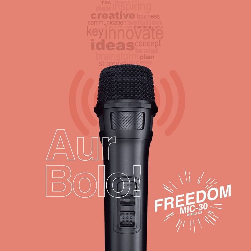 FINGERS Freedom Mic-30 Wireless Mic with 6.5 mm Receiver (7 hrs Battery Life | Ideal for Outdoors and Indoors)-Microphones-dealsplant