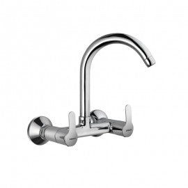Essco Cosmo Sink Mixer With Swinging Spout Faucet COS-CHR-103309N with Connecting Legs & Wall Flanges-sink mixer-dealsplant