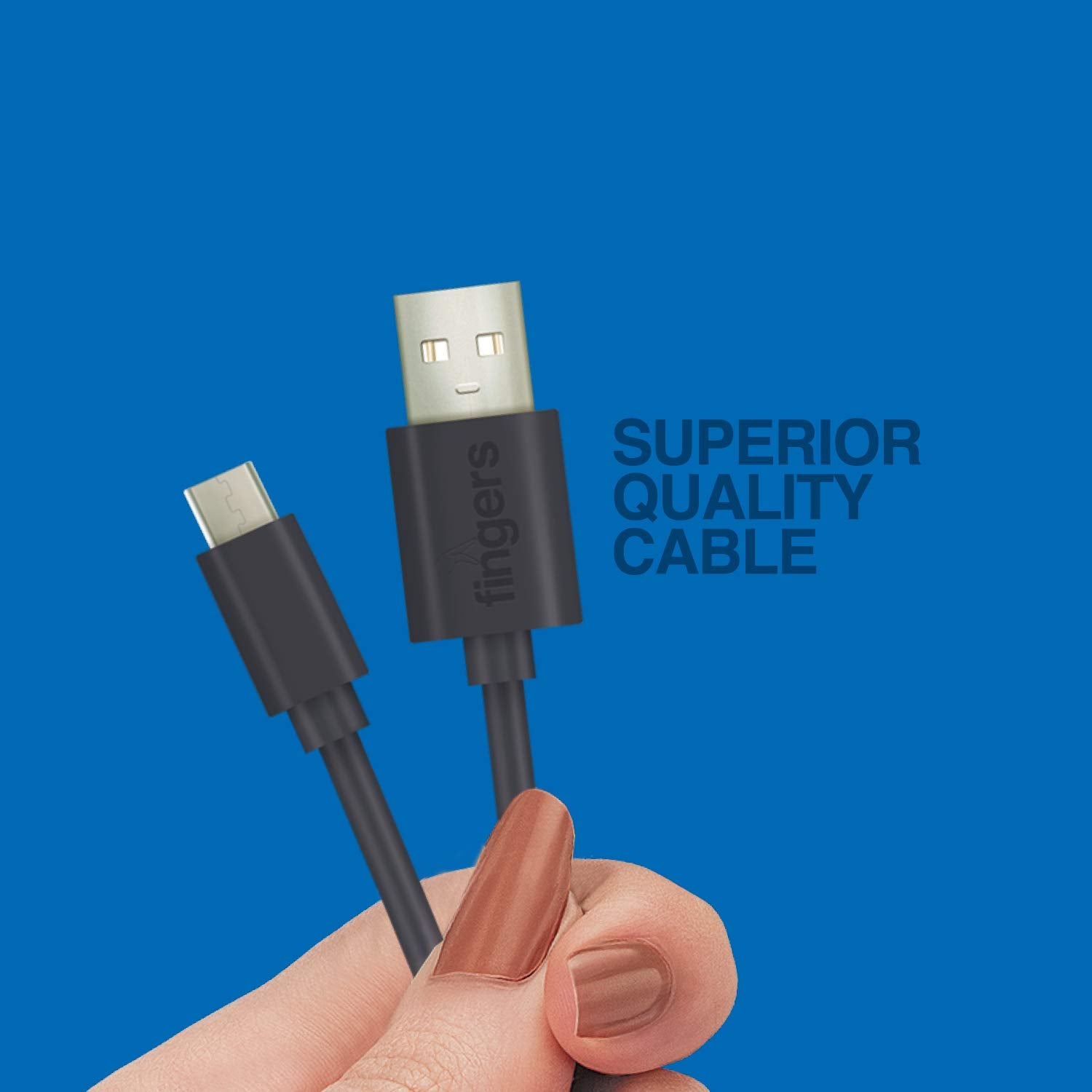 FINGERS FMC-Micro-04 Mobile Cable with Fast Charing and Data Transfer (Black)-Cables-dealsplant