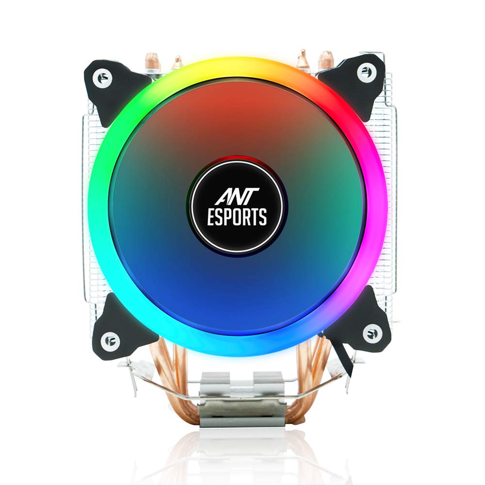 Ant Esports ICE-C612 with RGB CPU Cooler/Fan Support Intel LGA775, LGA1200, LGA1150, LGA1151, LGA1155, LGA1156, LGA2066, LGA2011-v3, LGA2011, LGA1366 and AMD FM1, FM2, FM2+, AM2, AM2+, AM3, AM3+, AM4-cpu cooler-dealsplant