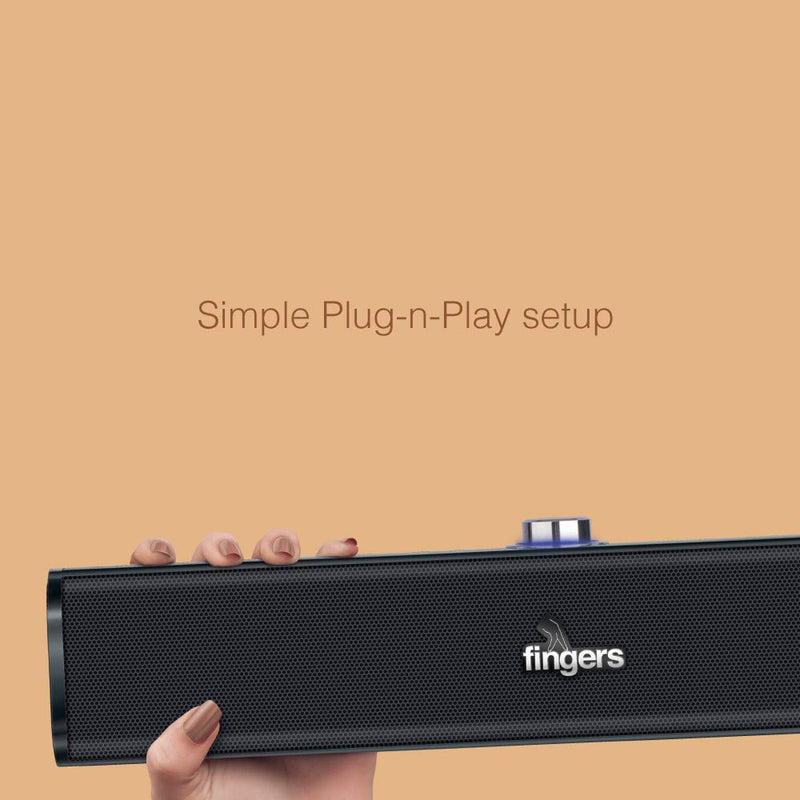 FINGERS P2.0 Channel Wired Computer Speaker - Piano Black-Speakers-dealsplant