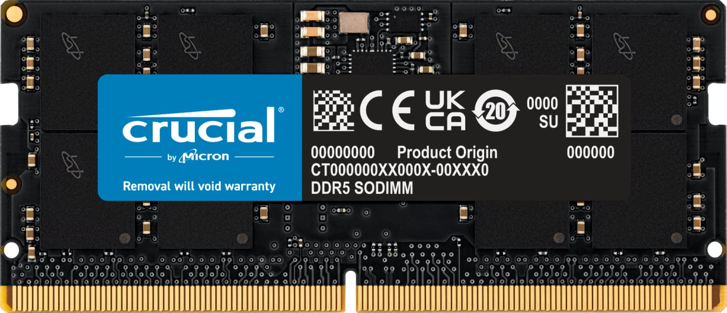 Crucial RAM 16GB DDR5 4800MHz CL40 Laptop Memory CT16G48C40S5-Laptop Memory RAM-dealsplant
