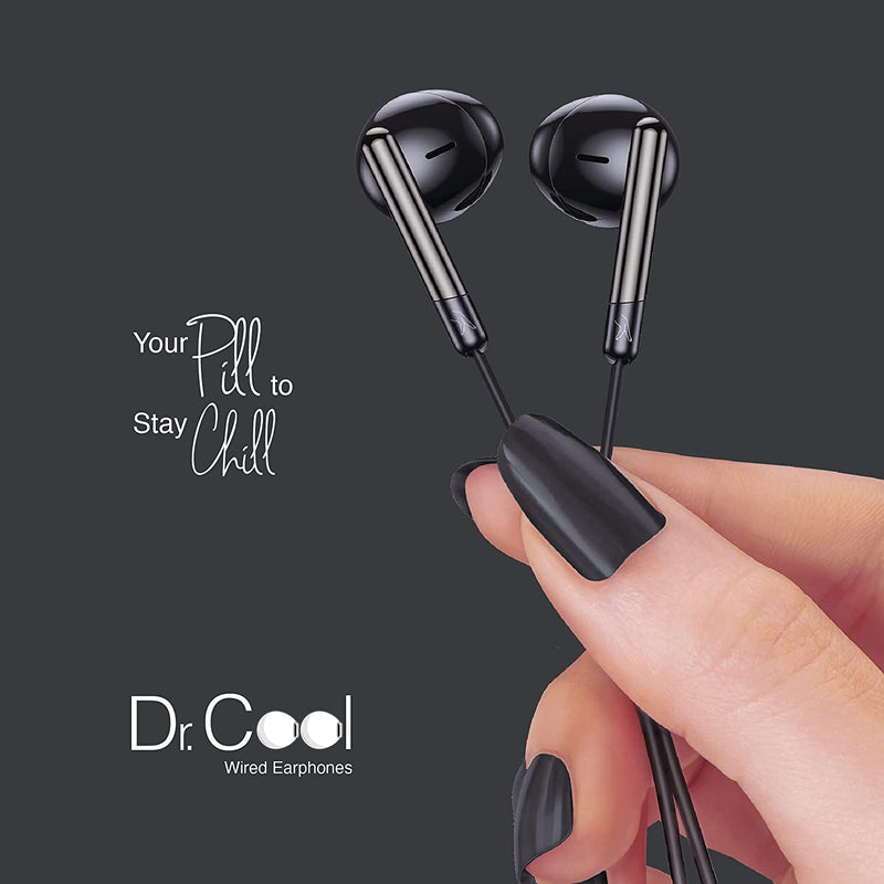 FINGERS Dr. Cool Wired Earphones (Ear-Shaped Dual Tone Earbuds Golden L Pin Connector)-Wired Earphones-dealsplant