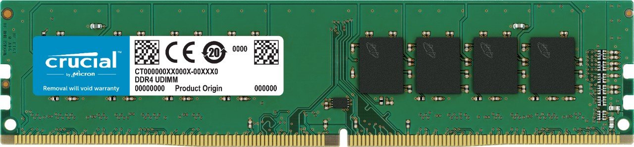 Crucial RAM 8GB DDR4 3200MHz CL22 (or 2933MHz or 2666MHz) Desktop Memory CT8G4DFRA32A-Computer Desktop RAM-dealsplant