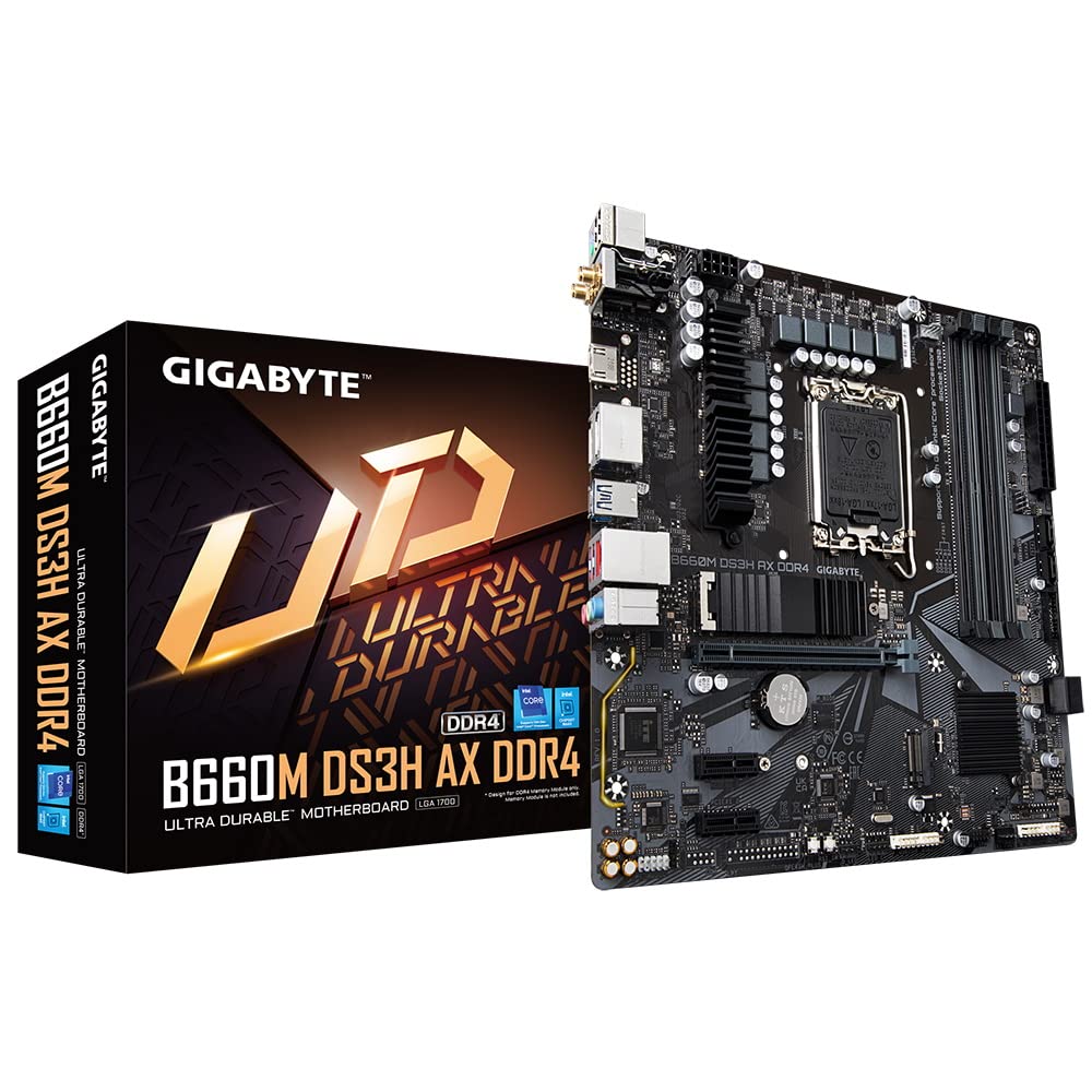 Gigabyte B660M DS3H AX DDR4 (Wi-Fi) Motherboard Supports 12th Gen Intel Core Series Processors-Motherboard-dealsplant
