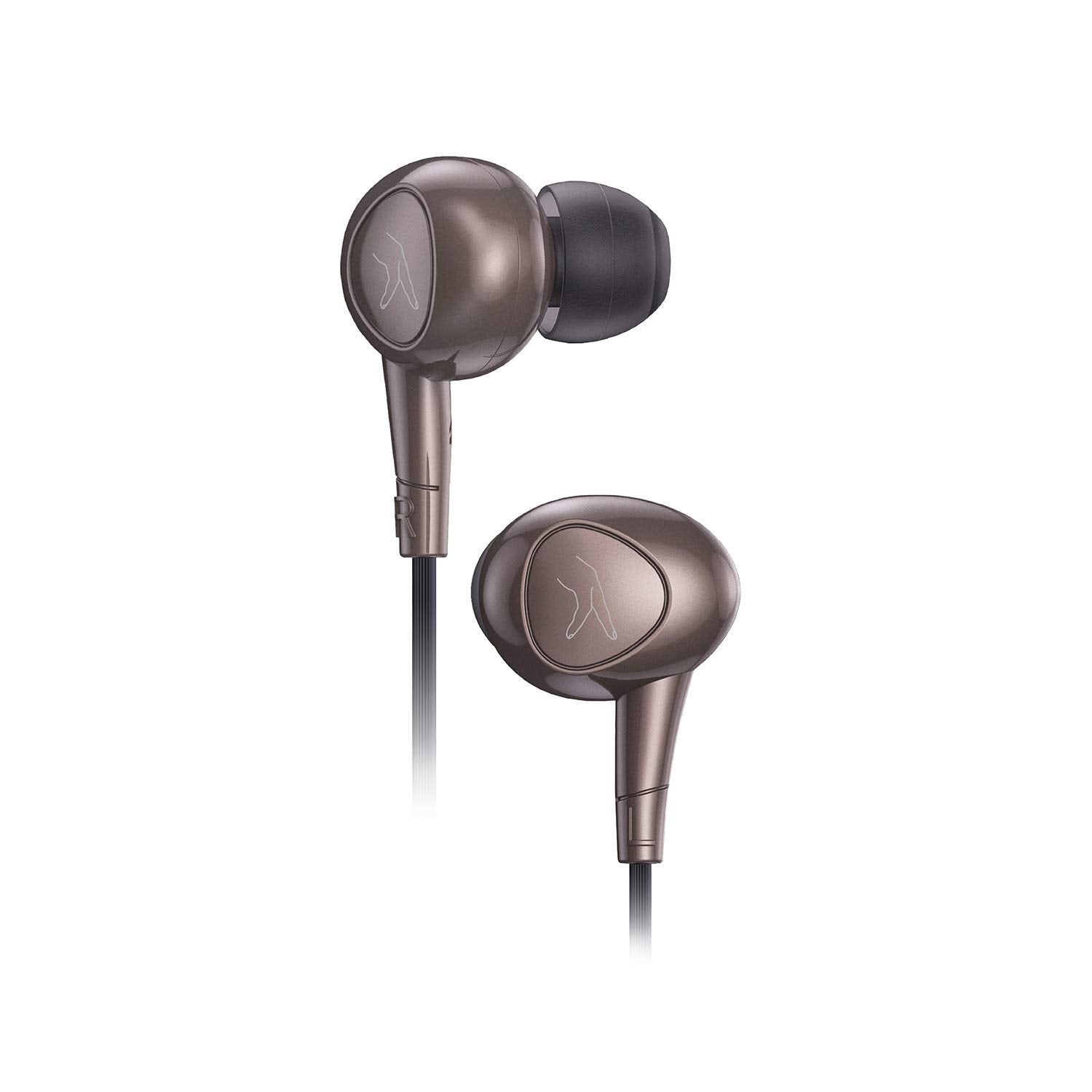 FINGERS UpTune Wired Earphones (Clear & Booming Sound in-Built Mic for Comfortable and Hands-Free Calls Sturdy Cable L-Pin Connector)- Mocha Brown-In Earphone-dealsplant