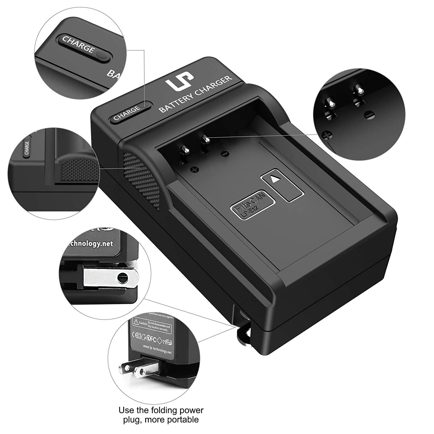 Battery charger for LP-E12,Compatible with EOS M EOS M10 EOS Rebel SL1 EOS 100D Digital Camera (6 month warranty)-Camera Battery Chargers-dealsplant
