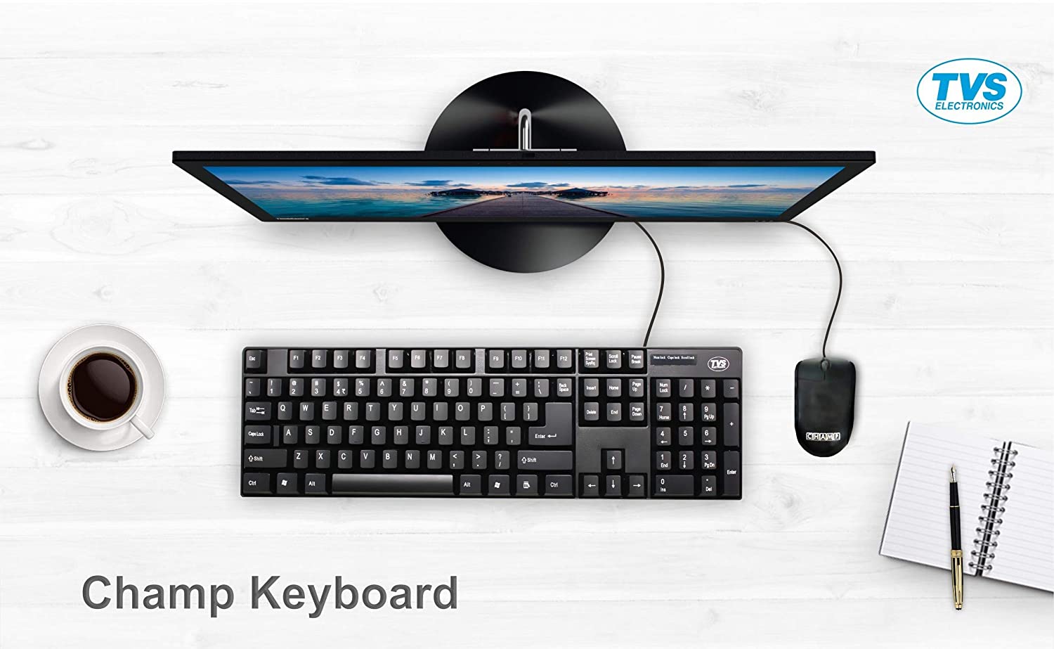 TVS Electronics Champ Wired Keyboard (Black)-Keyboards-dealsplant