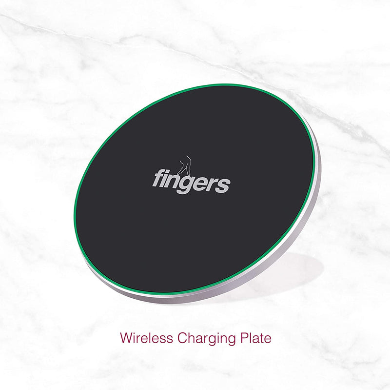 FINGERS Wireless Charging Plate (Wireless Charger) for Qi-Compatible Devices Fast Charging and 10 W-Headsets-dealsplant