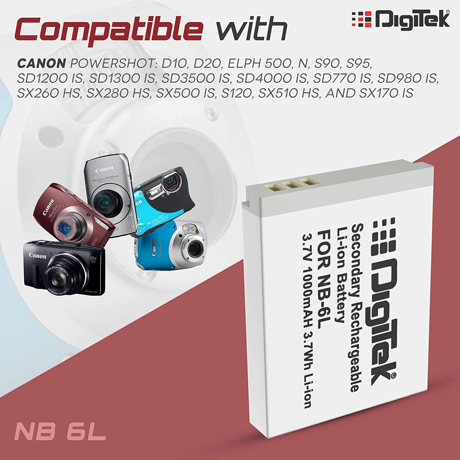 Tyfy NB-11L Lithium-ion Rechargeable Battery for DSLR Camera, Compatibility - IXUS 125HS, 240HS, Powershot A1200, A2200, A2300, A2400, A3200, A3300 is, A3400 is (NB-11L) (6 month warranty)-Camera Battery Chargers-dealsplant