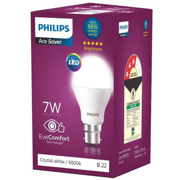 Philips Ace Saver Base B22 7-Watt LED Lamp-Light Bulbs-dealsplant