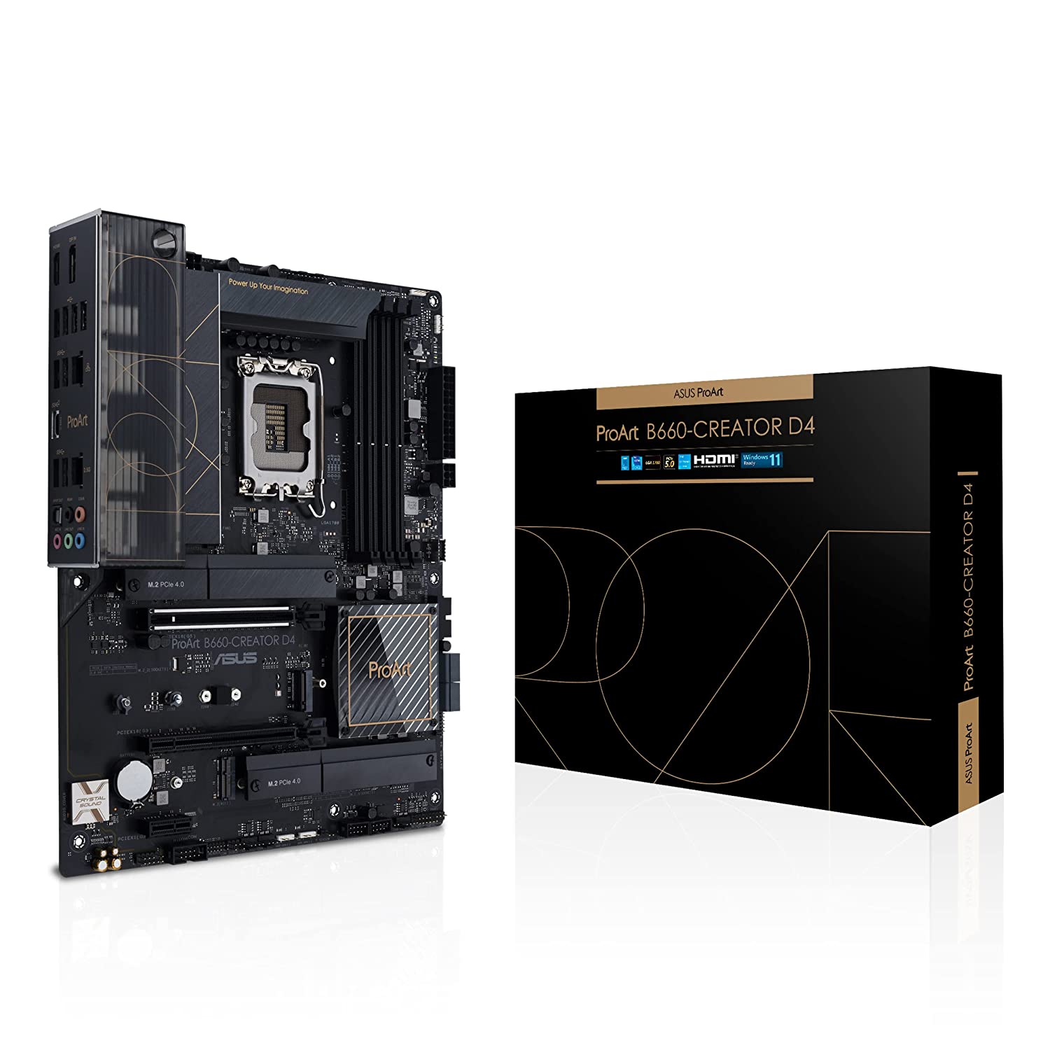 Asus ProArt B660 Creator D4 Motherboard Socket LGA 1700 for 12th Gen Intel® Core™, Pentium® Gold and Celeron® processors-Mother Boards-dealsplant
