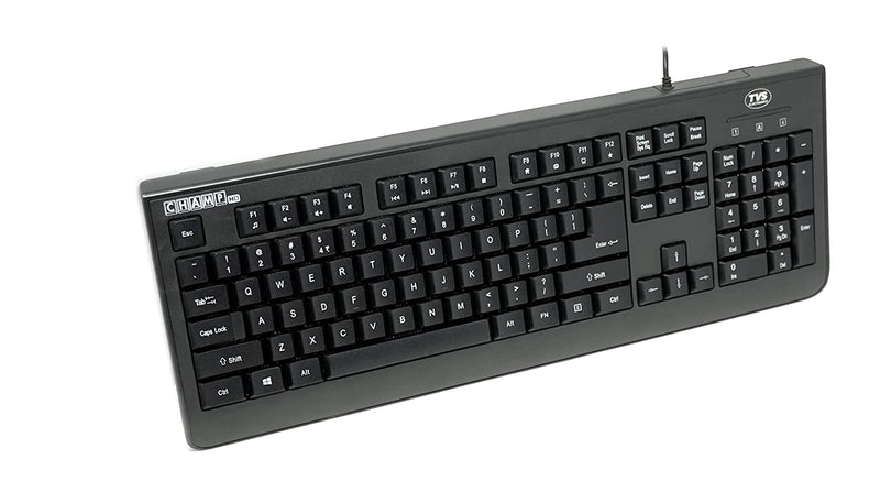 TVS Electronics Champ Heavy Duty Membrane Wired Keyboard, with Rugged Body,-Keyboards-dealsplant