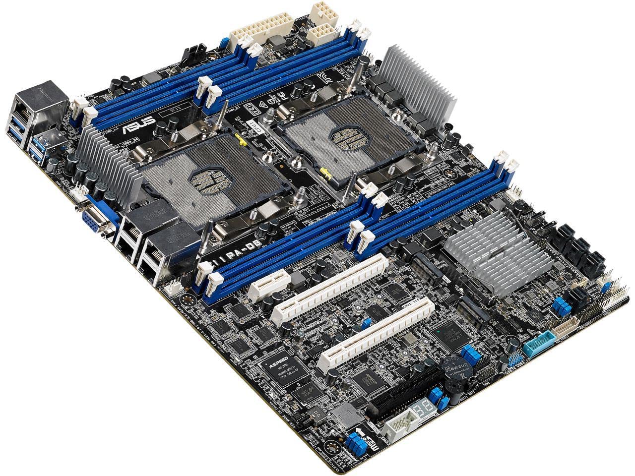 Asus Z11PA-D8 Server And Workstation Motherboard Powered by Intel Xeon Scalable Platform features 8x DIMM slots supporting 3DS ECC RDIMMS-Motherboard-dealsplant