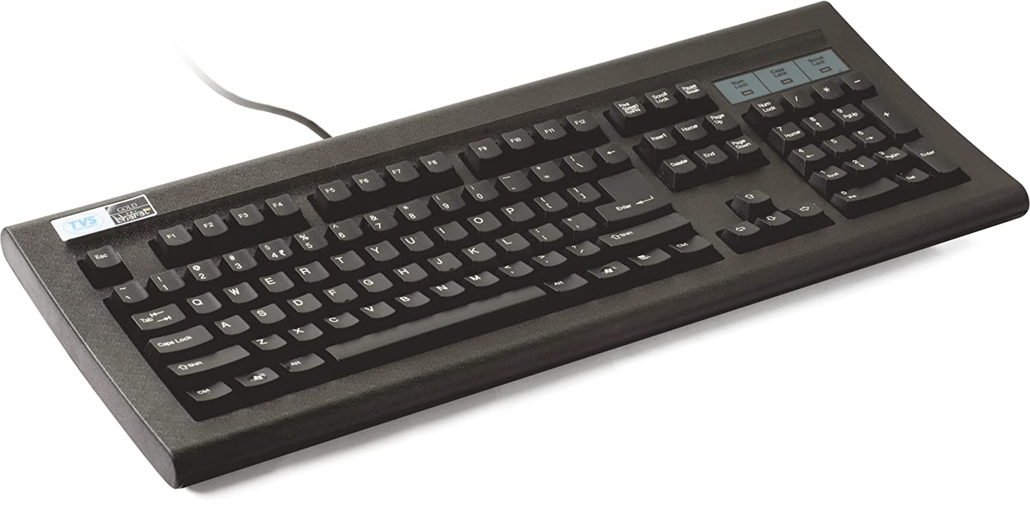 TVS Electronics USB Gold Keyboard Black-Keyboards-dealsplant