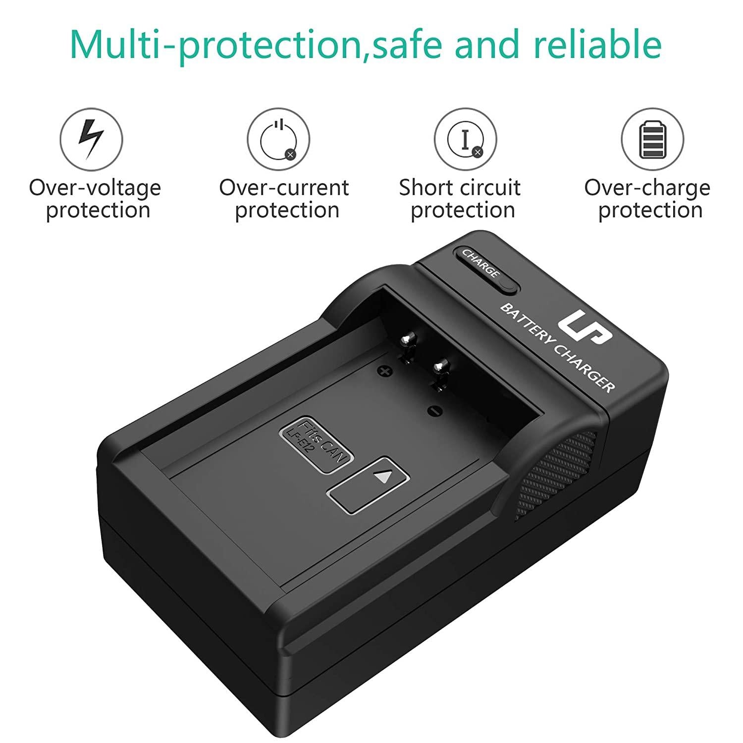 Battery charger for LP-E12,Compatible with EOS M EOS M10 EOS Rebel SL1 EOS 100D Digital Camera (6 month warranty)-Camera Battery Chargers-dealsplant
