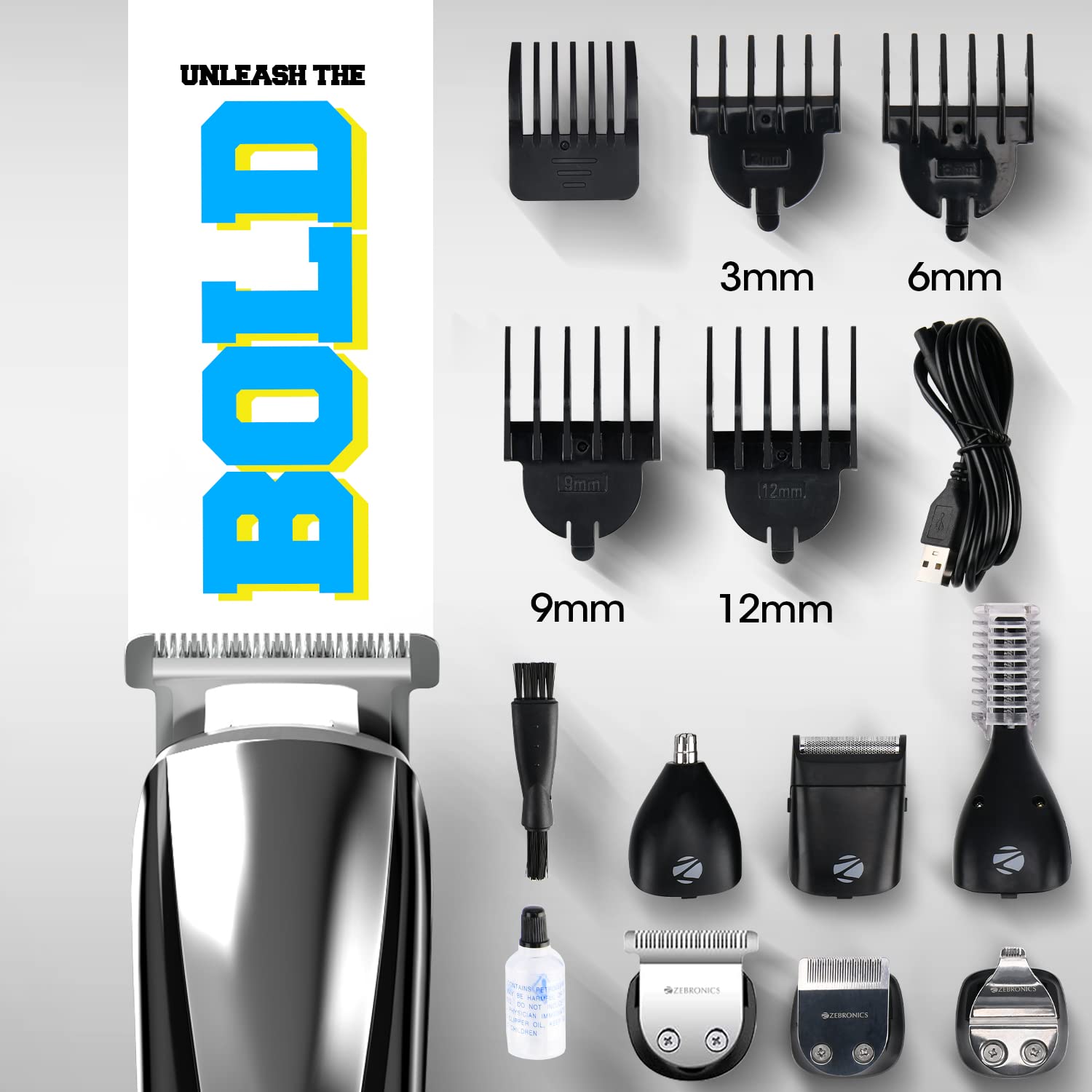 Zebronics ZEB-HT106 6 in 1 Grooming kit with Cordless/Cord use Trimmer-Trimmer-dealsplant