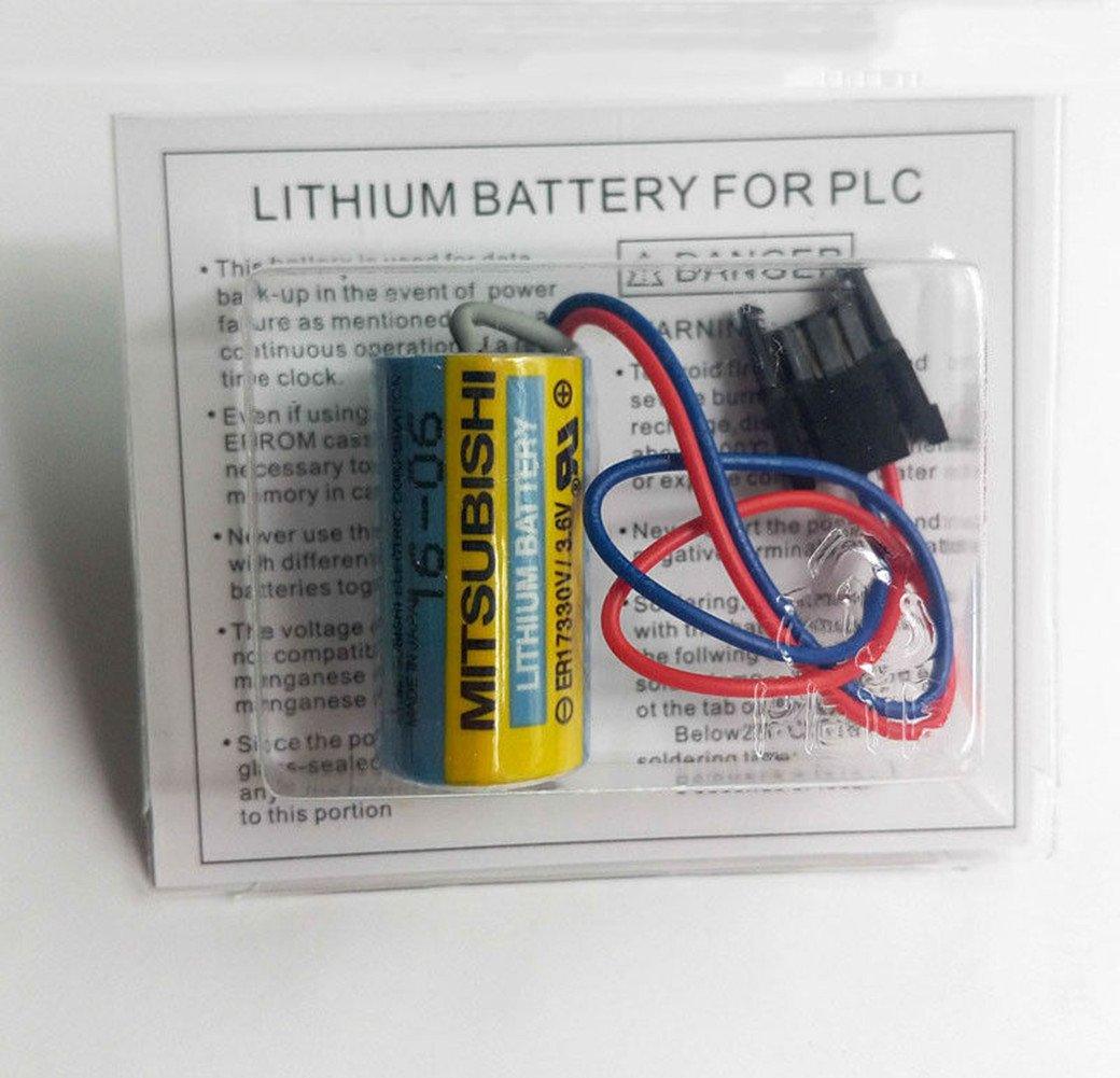 Mitsubishi A6BAT ER17330V PLC Battery Size 2/3A 3.6V Li-ion Battery with Plug (Pack of 1)-Battery-dealsplant