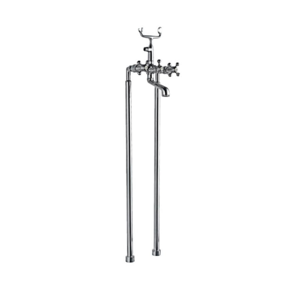 Jaquar Queen’s Bath and Shower Mixer Chrome QQT-7271HL with Telephonic Shower Crutch and 950mm High Rise Legs (without Shower & Shower Hose)-Shower Mixer-dealsplant