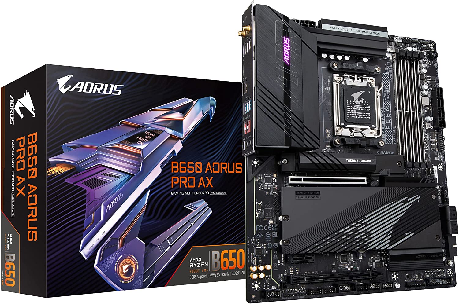 Gigabyte B650 Aorus Pro AX (Wi-Fi) Motherboard AMD AM5 Socket: Supports AMD Ryzen 7000 Series Processors-Motherboard-dealsplant