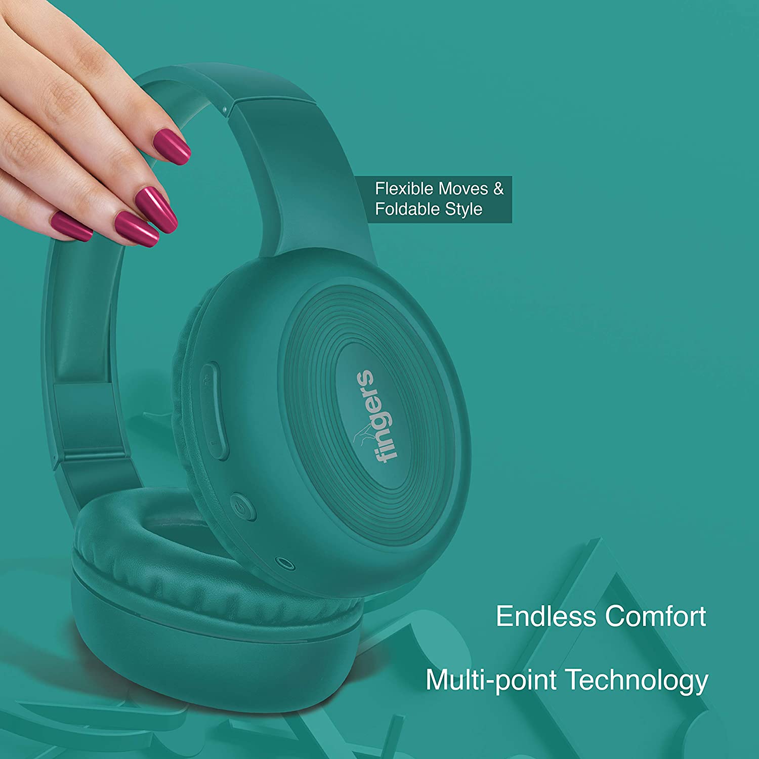 FINGERS Rock-n-Roll Lounge Wireless Bluetooth Headset with Mic-Headsets-dealsplant