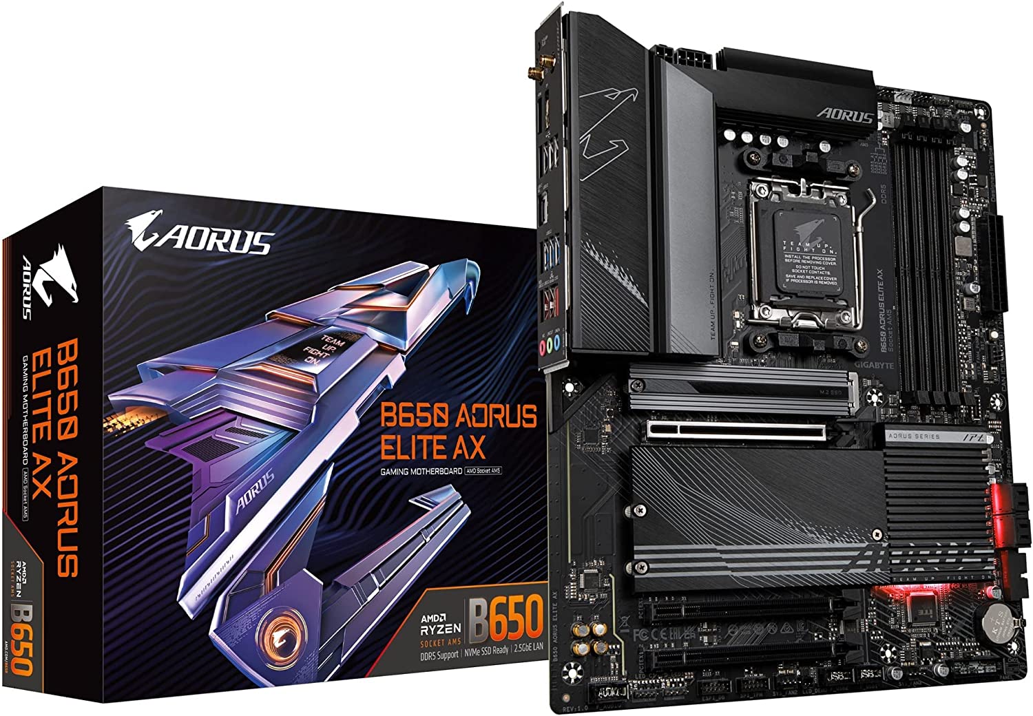 Gigabyte B650M Aorus Elite AX (Wi-Fi) Motherboard AMD Socket AM5：Supports AMD Ryzen™ 7000 Series Processors-Motherboard-dealsplant