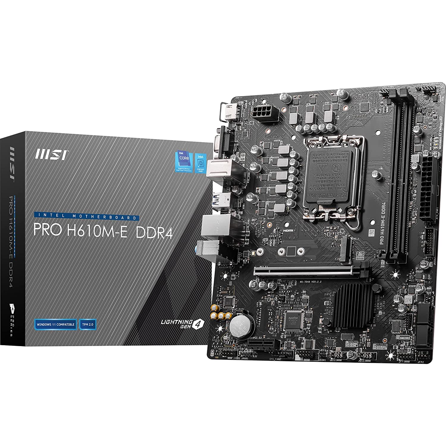 MSI Pro H610M-E DDR4 Motherboard 12TH GEN CORE READY-Motherboard-dealsplant