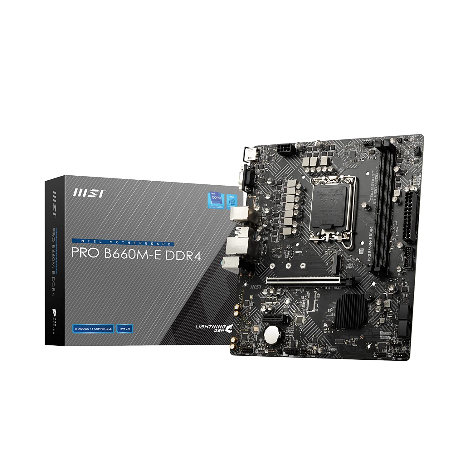 MSI PRO B660M-E DDR4 Motherboard 12TH GEN CORE READY LGA 1700, 12th Gen Core ready-Motherboard-dealsplant