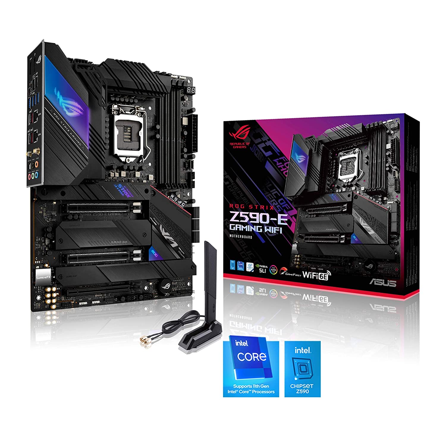 ASUS ROG Strix Z590-E Gaming (Wi-Fi) Motherboard 11th Gen Intel Core processors & 10th Gen Intel Core.-Motherboard-dealsplant