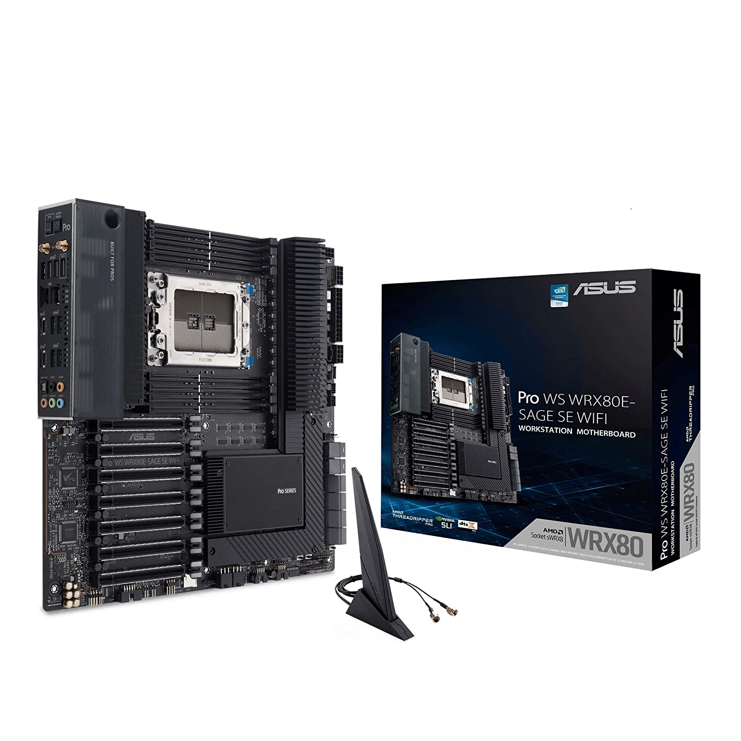 Asus Pro WS WRX80E-SAGE SE WIFI Motherboard (AMD Socket SWRX8/Ryzen Threadripper Pro Series CPU/Max....-Mother Boards-dealsplant