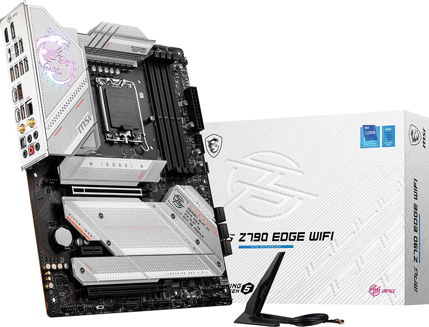 MSI MPG Z790 Edge WIFI Motherboard Supports 12th/13th Gen Intel Core, Pentium Gold and Celeron processors for LGA 1700 socket-Motherboard-dealsplant