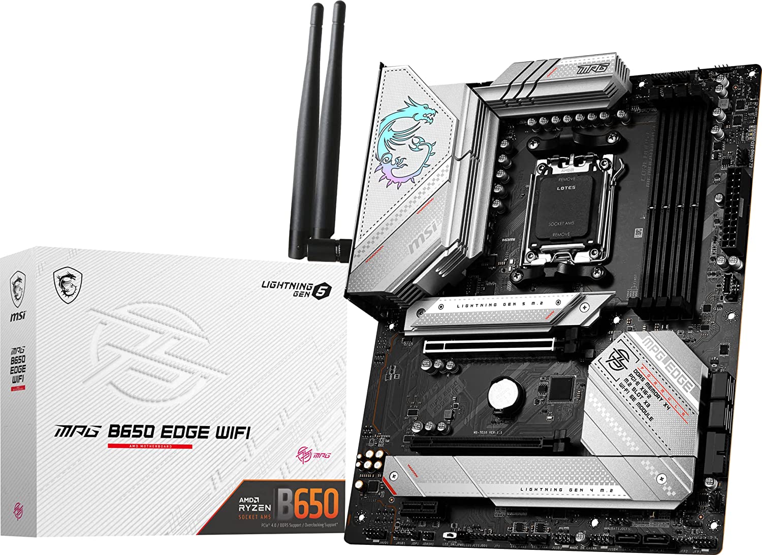 MSI MPG B650 Edge WIFI Motherboard Supports AMD Ryzen 7000 Series Desktop Processors-Motherboard-dealsplant