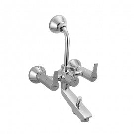 Essco Aspire Wall Mixer APR-CHR-101281 Faucet Wall Mixer 3-in-1 System with provision for both Hand Shower & Overhead Shower complete with 115 mm Long Bend Pipe, Connecting Legs & Wall Flange (without Hand & Overhead Shower)-Wall Mixer-dealsplant